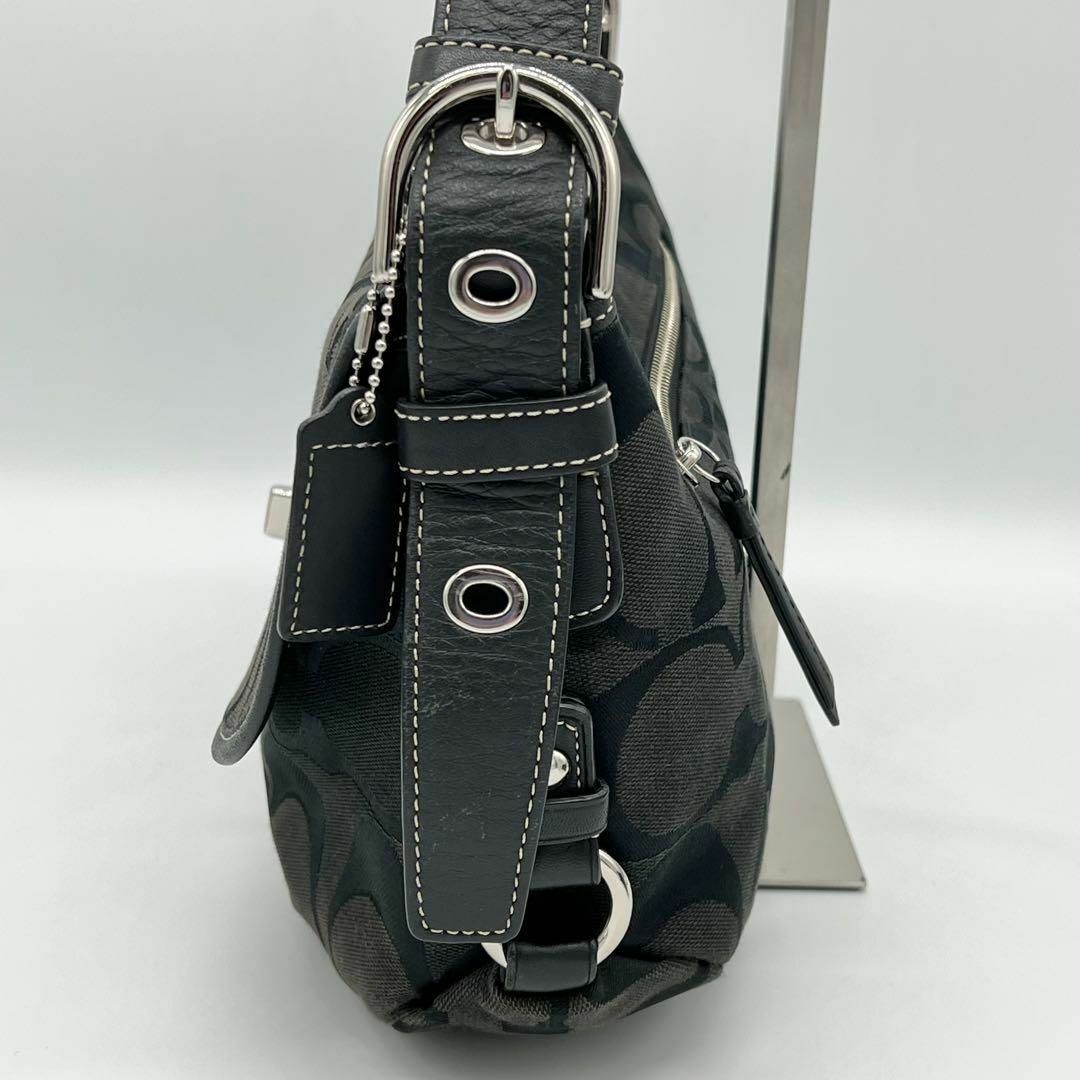 COACH(コーチ)の✨️美品✨️COACH シグネチャー キャンバス ターンロック ブラック レディースのバッグ(ショルダーバッグ)の商品写真