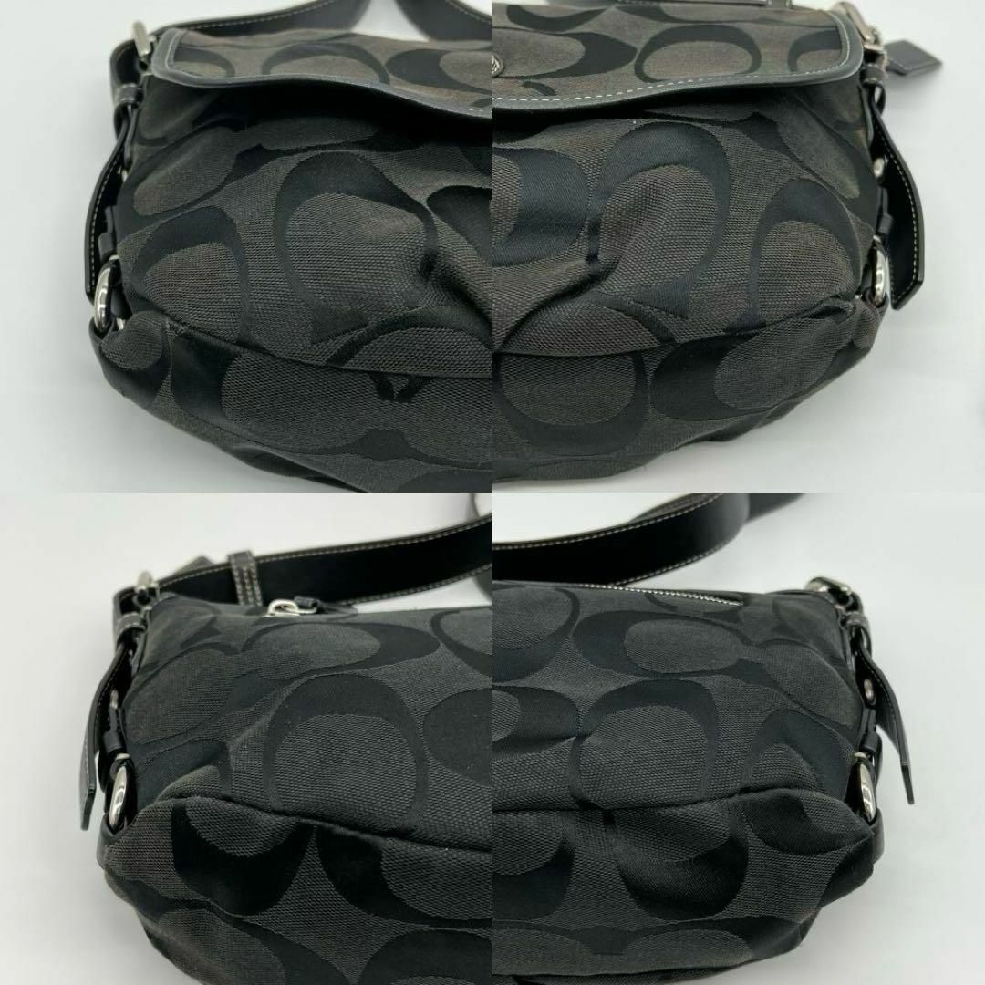 COACH(コーチ)の✨️美品✨️COACH シグネチャー キャンバス ターンロック ブラック レディースのバッグ(ショルダーバッグ)の商品写真
