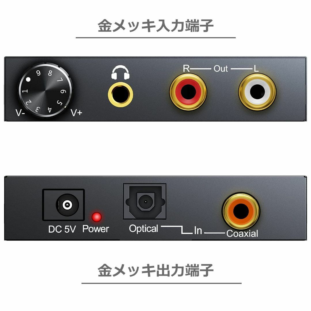 【材質タイプ:192KHz DAC】PROZOR 192KHz デジタル to  スマホ/家電/カメラのオーディオ機器(その他)の商品写真