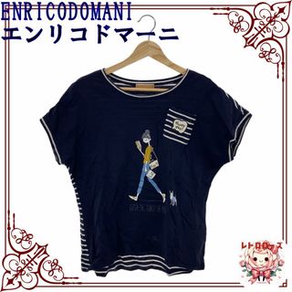 ENRICODOMANI エンリコドマーニ トップス Tシャツ カットソー 半袖(Tシャツ(半袖/袖なし))