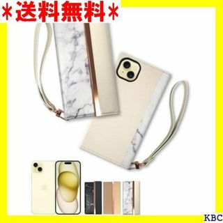 シズカウィル iPhone 15 Plus 用 手帳型 ス り WHITE 55(その他)