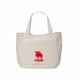 【人気商品】[モズ] moz coront トート アイボリー×レッド【 帆布 (その他)