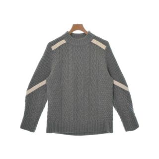 サカイ(sacai)のsacai サカイ ニット・セーター 1(S位) グレー 【古着】【中古】(ニット/セーター)