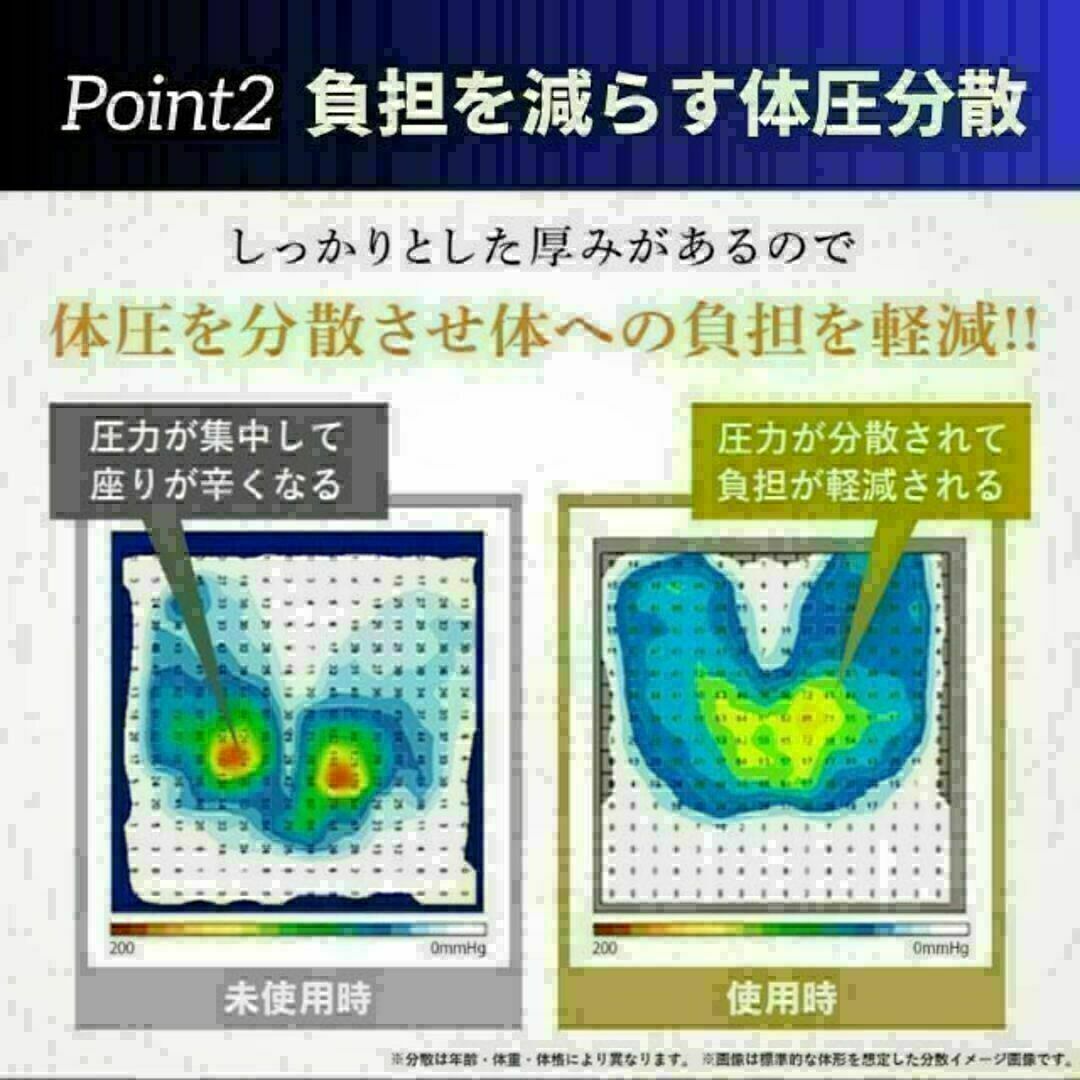 クッション 椅子 腰痛 低反発 座布団 痔 骨盤矯正 椅子用クッション 骨盤 インテリア/住まい/日用品の椅子/チェア(座椅子)の商品写真