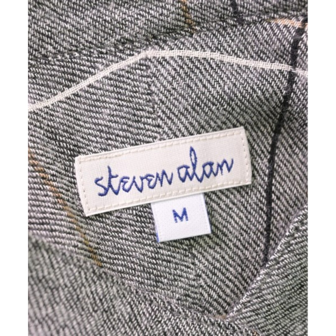 steven alan(スティーブンアラン)のsteven alan カジュアルシャツ M グレーx黒x白(チェック) 【古着】【中古】 レディースのトップス(シャツ/ブラウス(長袖/七分))の商品写真