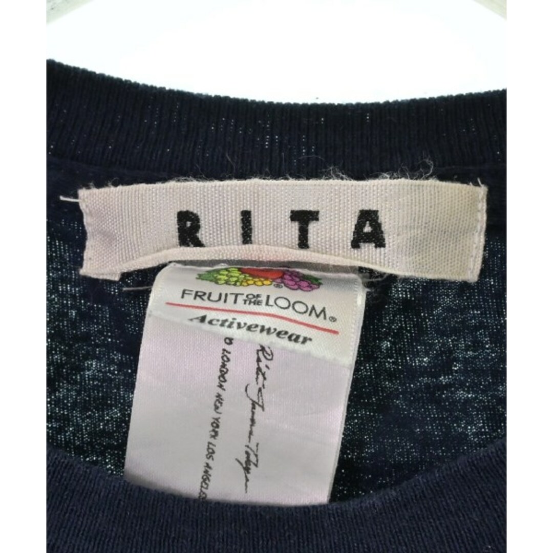 RITA JEANS TOKYO(リタジーンズトウキョウ)のRITA JEANS TOKYO Tシャツ・カットソー F 紺 【古着】【中古】 レディースのトップス(カットソー(半袖/袖なし))の商品写真