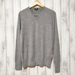 ユニクロ(UNIQLO)のユニクロ (XL)　エクストラファインメリノ Vネックセーター　大きいサイズ(ニット/セーター)