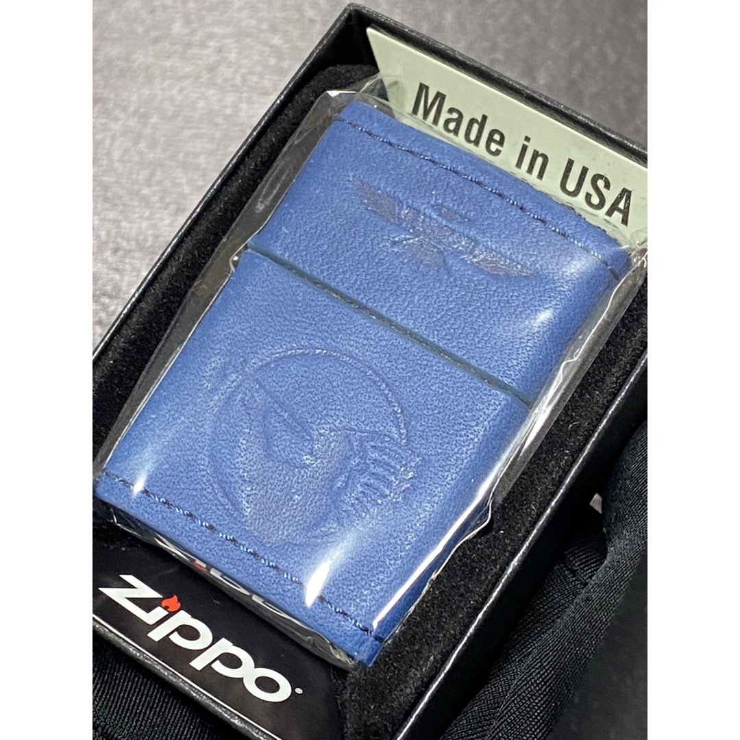 zippo AMERICAN SPIRIT 藍色 本革 限定品 2021年製 ③ メンズのメンズ その他(その他)の商品写真