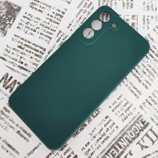 Galaxy S22+ (プラス) シリコンケース (8) ダークグリーン(Androidケース)