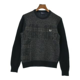 フレッドペリー(FRED PERRY)のFRED PERRY フレッドペリー ニット・セーター XS 紺xグレー 【古着】【中古】(ニット/セーター)