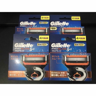 ジレット(Gillette)の「プログライドパワー電動タイプ替刃4B」×4個  新品未開封(カミソリ)