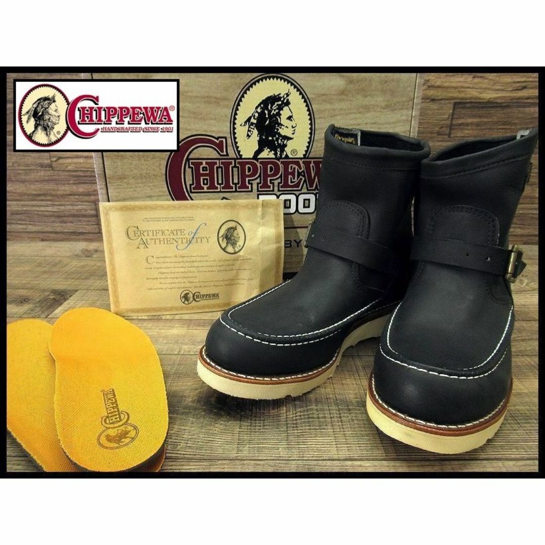 CHIPPEWA(チペワ)の黒タグ 新品 デッド チペワ 97879 エンジニア ブーツ 黒 27.0 ① メンズの靴/シューズ(ブーツ)の商品写真