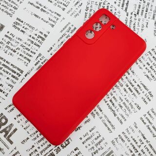 Galaxy S21 シリコンケース (1) レッド(Androidケース)