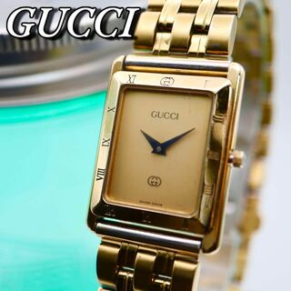 グッチ(Gucci)の良品 GUCCI ローマンベゼル スクエア ゴールド レディース腕時計 794(腕時計(アナログ))