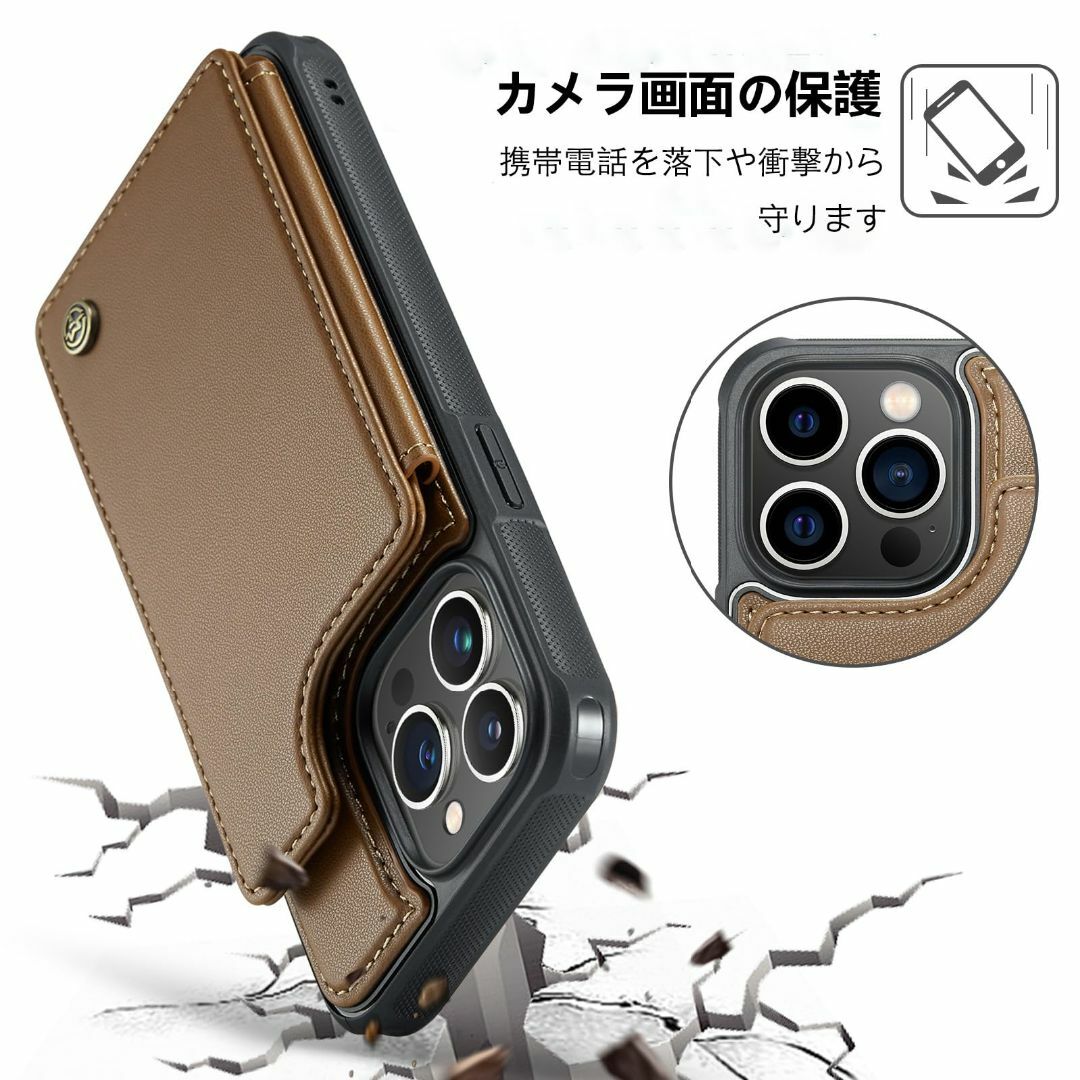 【サイズ:iPhone14Promax_色:ブラウン】【JDDLang】 iPh スマホ/家電/カメラのスマホアクセサリー(その他)の商品写真