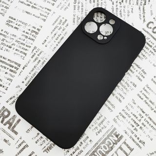 iPhone 13ProMax シリコンケース (02) ブラック(iPhoneケース)