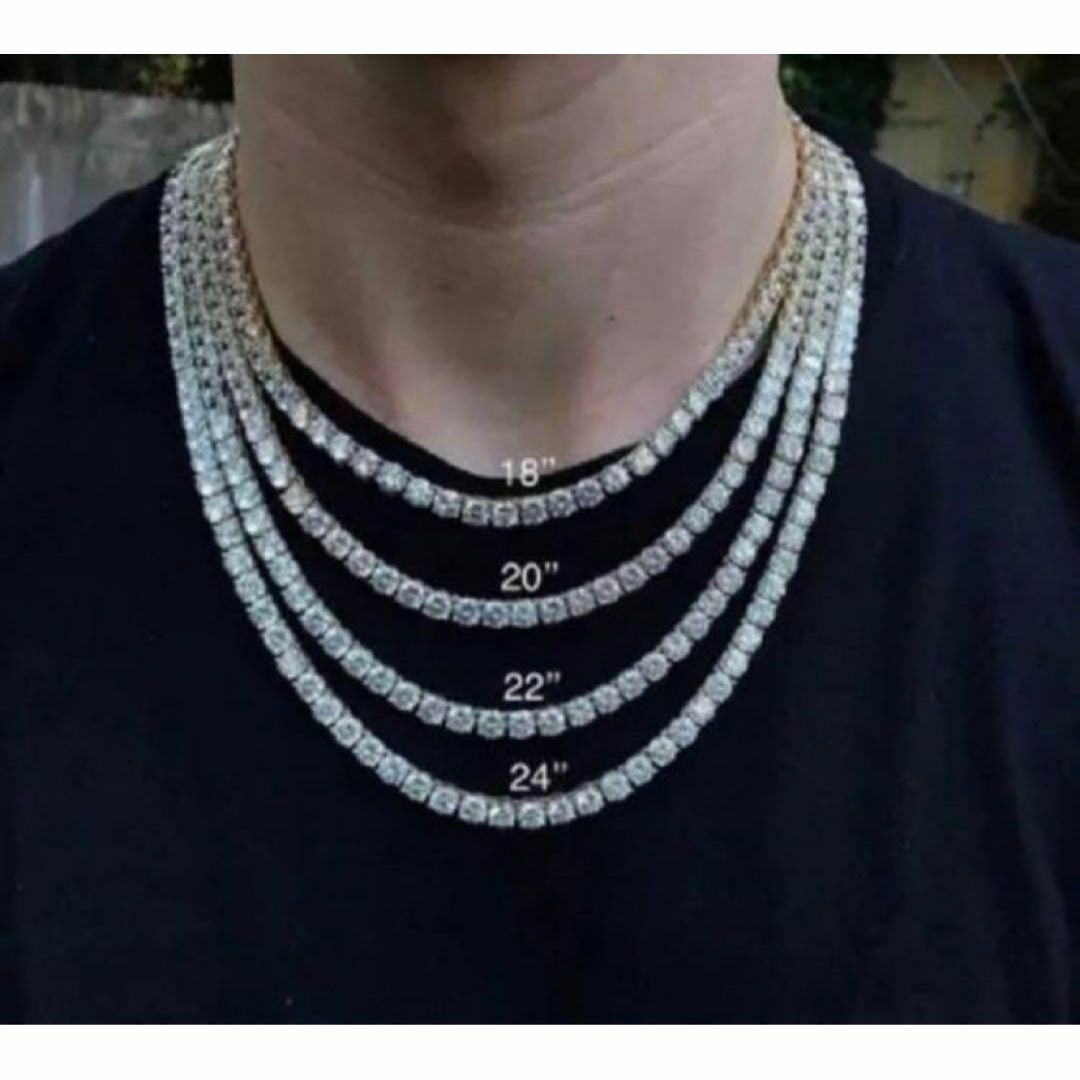 最終値下げ❗️【 18 】 ジルコニアダイヤモンド　ネックレス ユニセックス レディースのアクセサリー(ネックレス)の商品写真