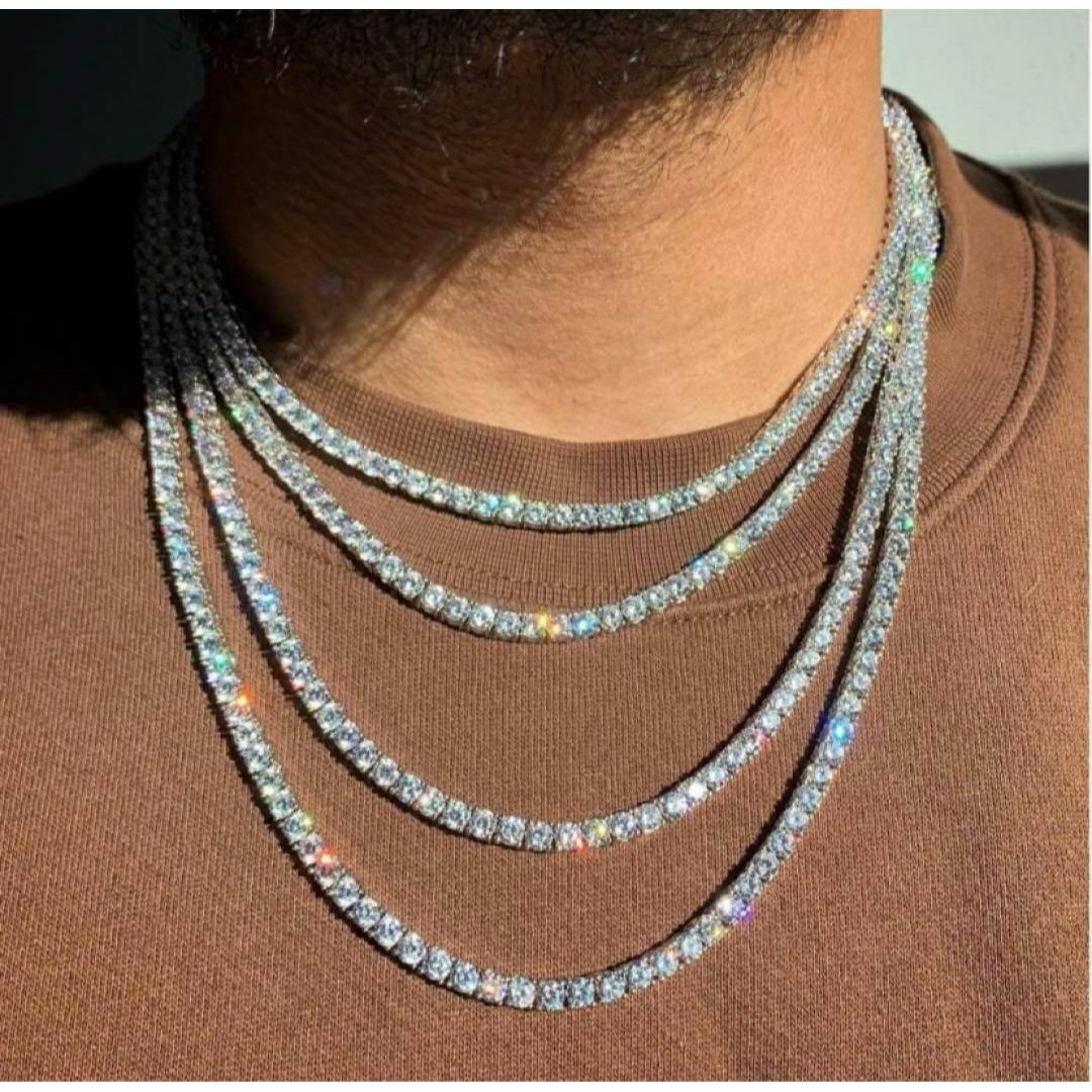 最終値下げ❗️【 18 】 ジルコニアダイヤモンド　ネックレス ユニセックス レディースのアクセサリー(ネックレス)の商品写真