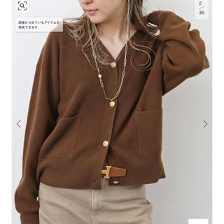 アパルトモンドゥーズィエムクラス(L'Appartement DEUXIEME CLASSE)のL'Appartement GOLD BUTTON CARDIGAN(ニット/セーター)