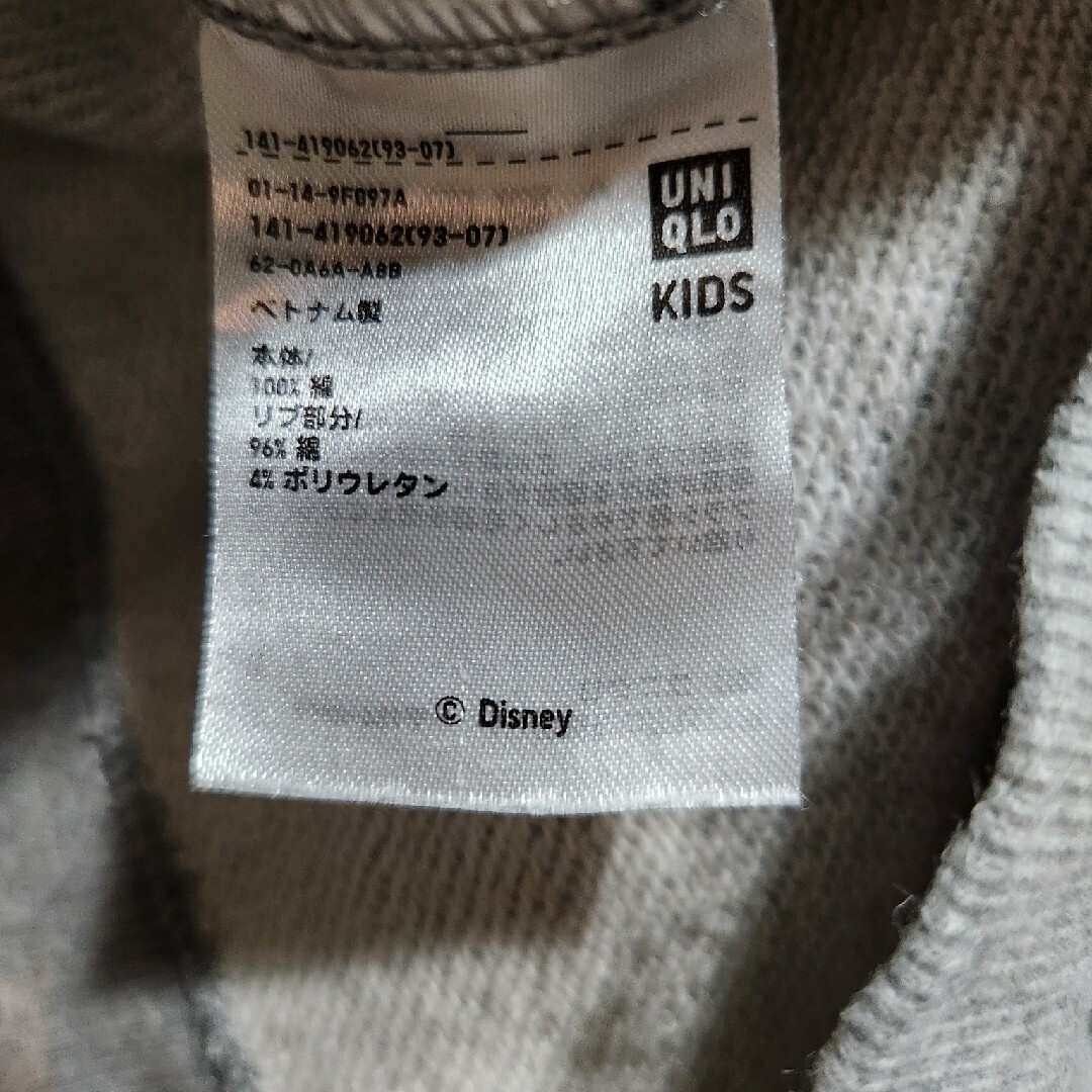 UNIQLO(ユニクロ)のUNIQLOキッズミッキー トレーナー スウェット130㎝ キッズ/ベビー/マタニティのキッズ服男の子用(90cm~)(Tシャツ/カットソー)の商品写真