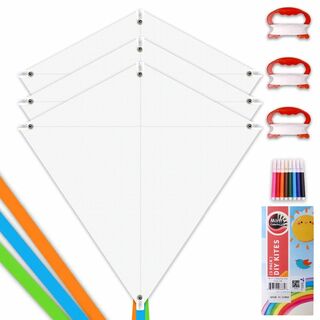 【スタイル:3個パック。】DIY凧 カイト 凧 凧揚げ 3枚セット 無地の手作り(その他)