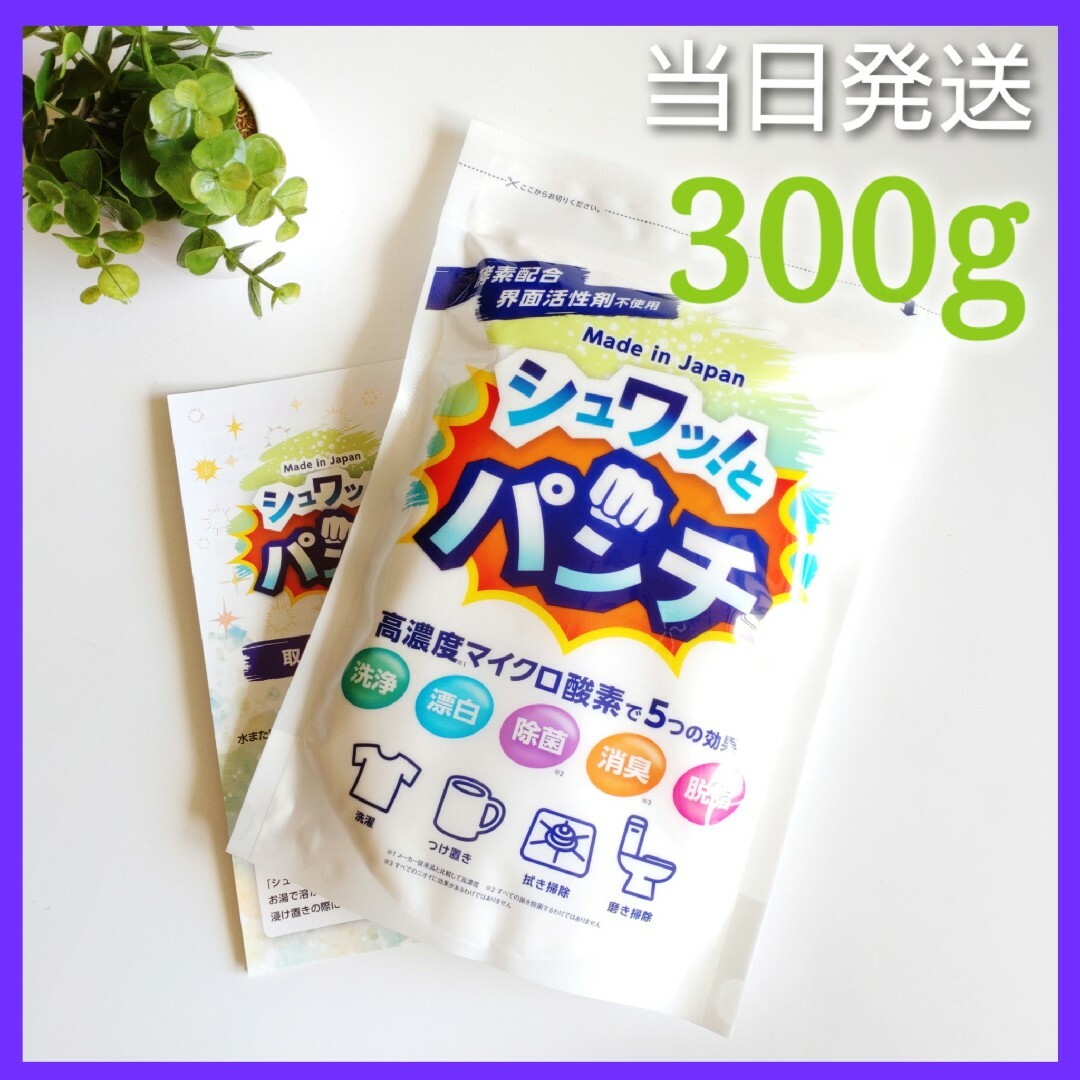 ✽当日発送✽ シュワッとパンチ 310g【お試し】★取扱説明書コピー付 インテリア/住まい/日用品の日用品/生活雑貨/旅行(洗剤/柔軟剤)の商品写真