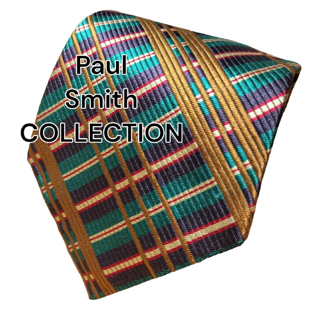 Paul Smith COLLECTION(ポールスミスコレクション)の【Paul Smith COLLECTION】グリーン系　イングランド製 メンズのファッション小物(ネクタイ)の商品写真