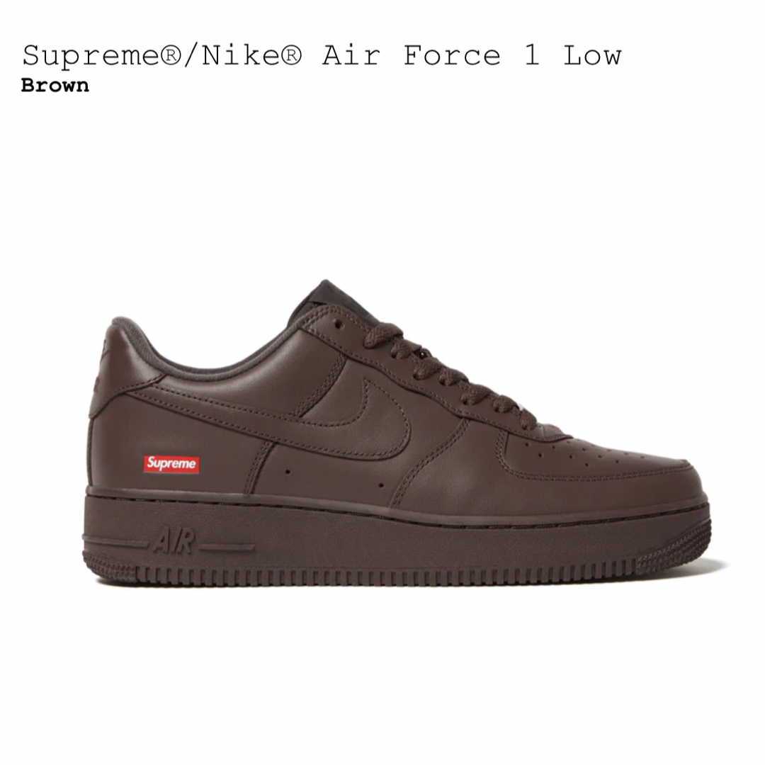 Supreme(シュプリーム)の28㎝ Supreme Nike Air Force 1 Low Brown 茶 メンズの靴/シューズ(スニーカー)の商品写真