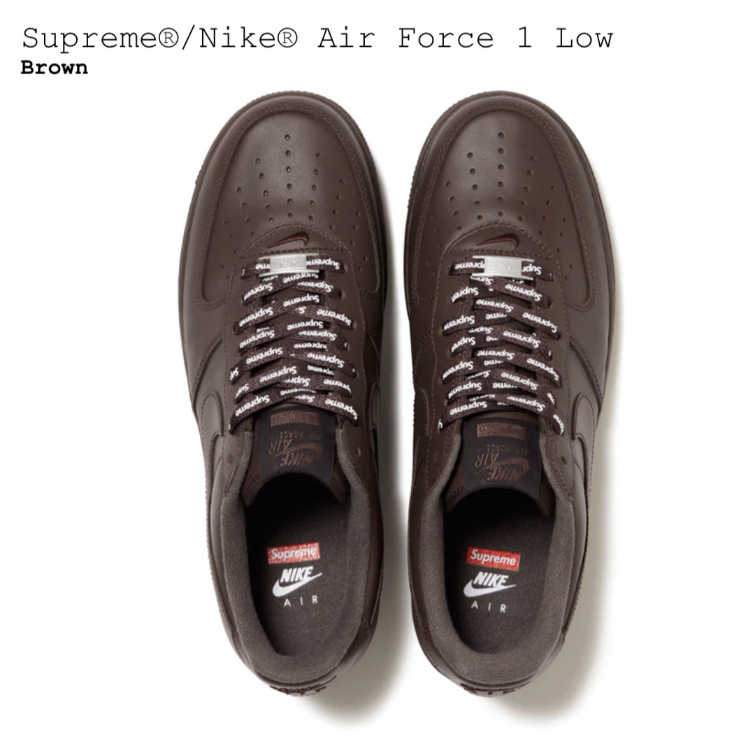 Supreme(シュプリーム)の28㎝ Supreme Nike Air Force 1 Low Brown 茶 メンズの靴/シューズ(スニーカー)の商品写真