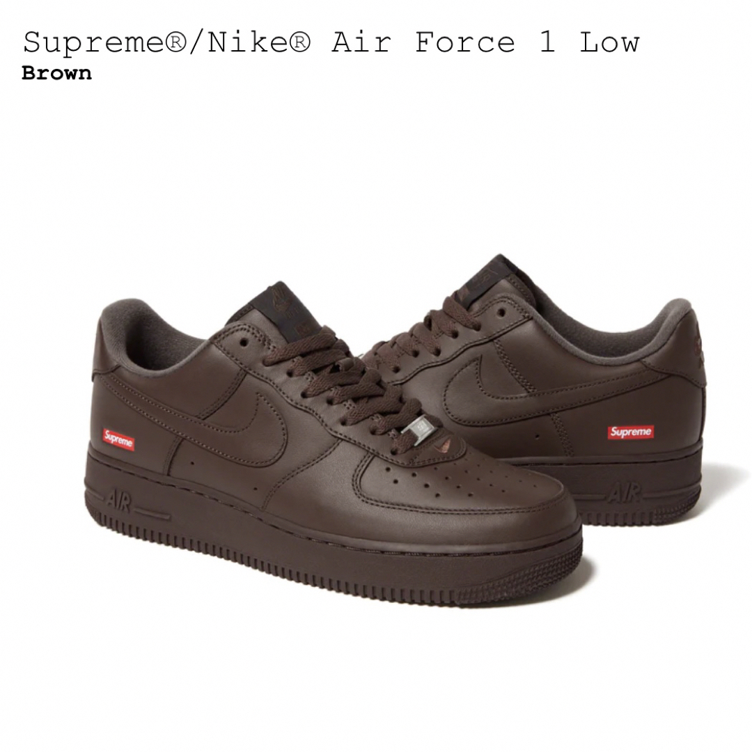 Supreme(シュプリーム)の28㎝ Supreme Nike Air Force 1 Low Brown 茶 メンズの靴/シューズ(スニーカー)の商品写真