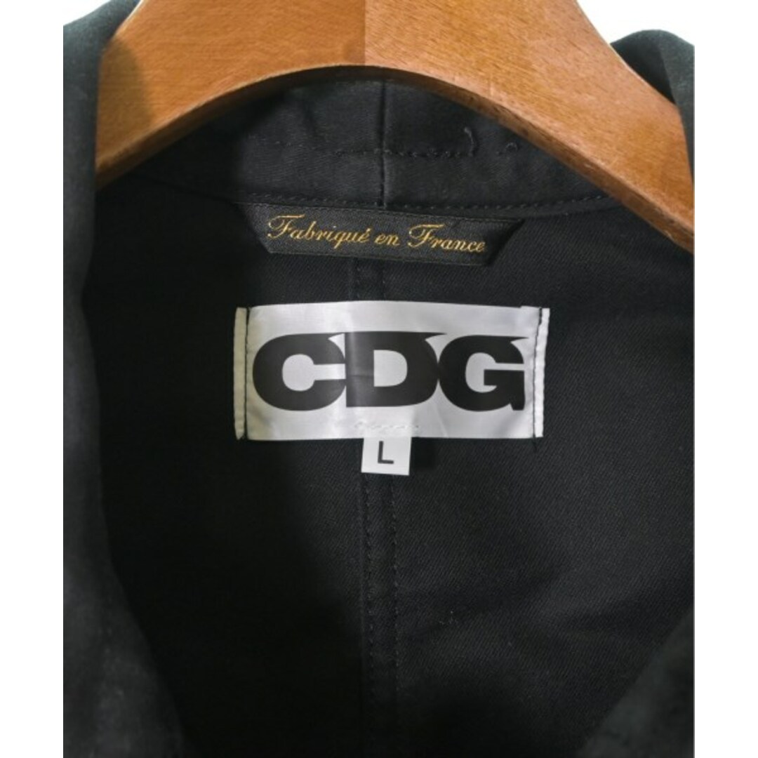 CDG シーディージー カバーオール L 黒 【古着】【中古】 メンズのジャケット/アウター(カバーオール)の商品写真