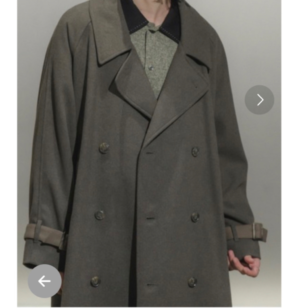 Casper John ウールメルトンオーバーコートグレイッシュベージュ メンズのジャケット/アウター(その他)の商品写真