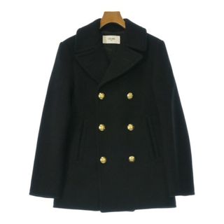 セリーヌ(celine)のCELINE セリーヌ ピーコート 44(S位) 黒 【古着】【中古】(ピーコート)