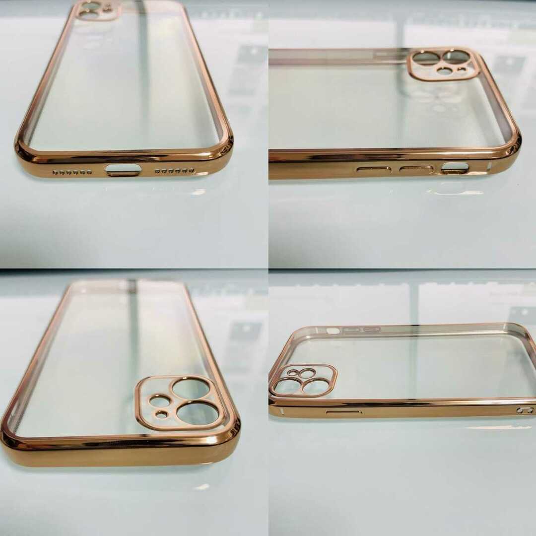 iPhone6/6s用 クリア TPU メタリック iPhone スマホ/家電/カメラのスマホアクセサリー(iPhoneケース)の商品写真