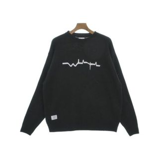 WTAPS ダブルタップス ニット・セーター 1(S位) 黒 【古着】【中古】(ニット/セーター)