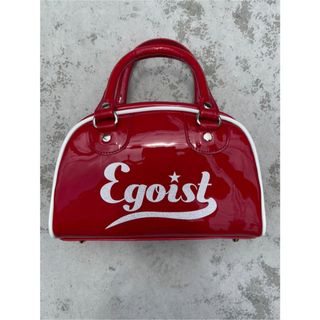 エゴイスト(EGOIST)のEGOIST ミニエナメルボストンバッグ 赤 ギャル Y2K Von Dutch(ハンドバッグ)