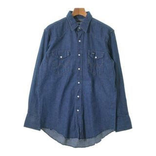 ラングラー(Wrangler)のWrangler ラングラー カジュアルシャツ 16(XL位) 青 【古着】【中古】(シャツ)