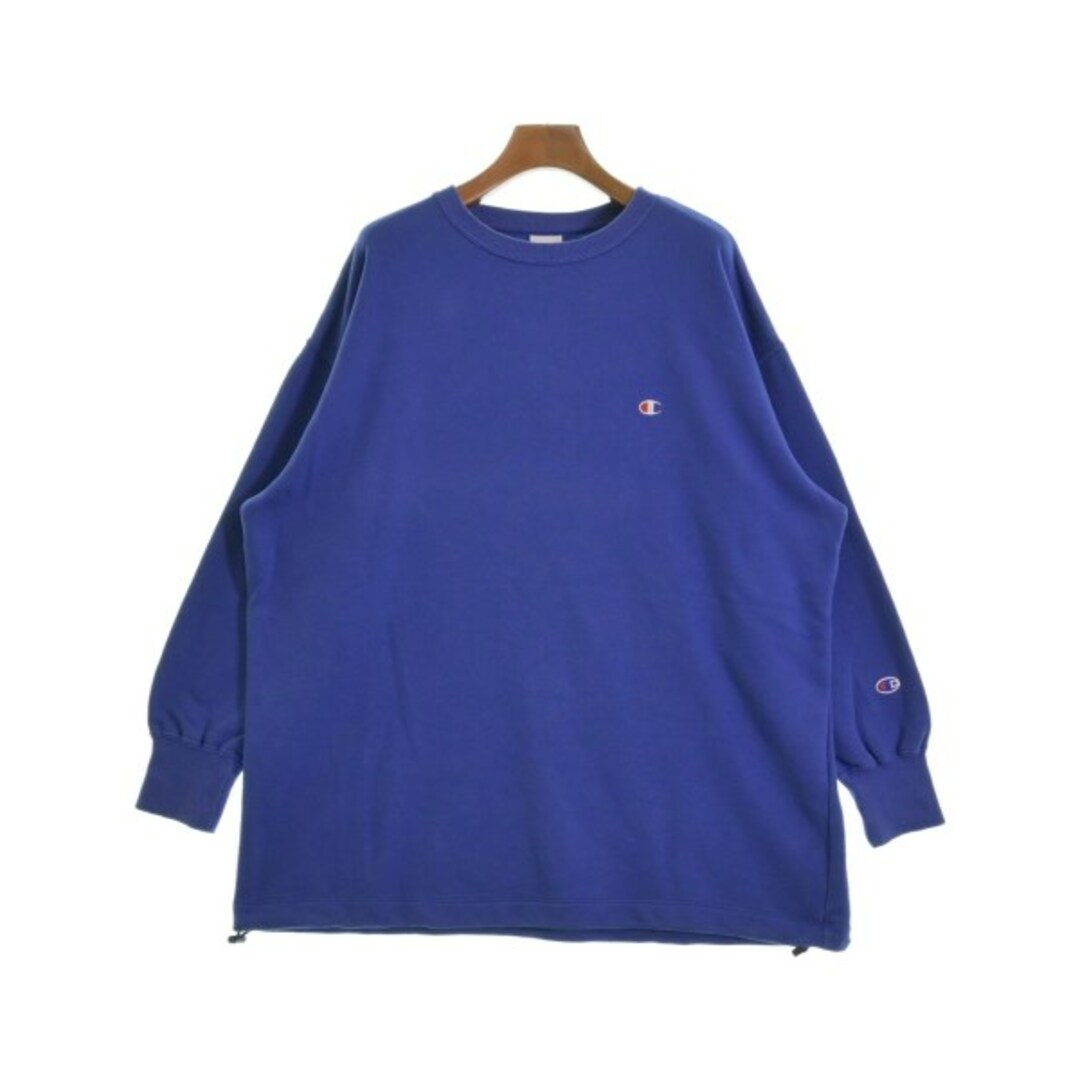 Champion(チャンピオン)のCHAMPION チャンピオン スウェット F 青 【古着】【中古】 レディースのトップス(トレーナー/スウェット)の商品写真