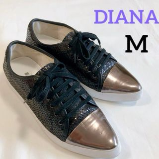 DIANA - DIANA  ダイアナ  スニーカー ブラック M 23 23.5 キラキラ