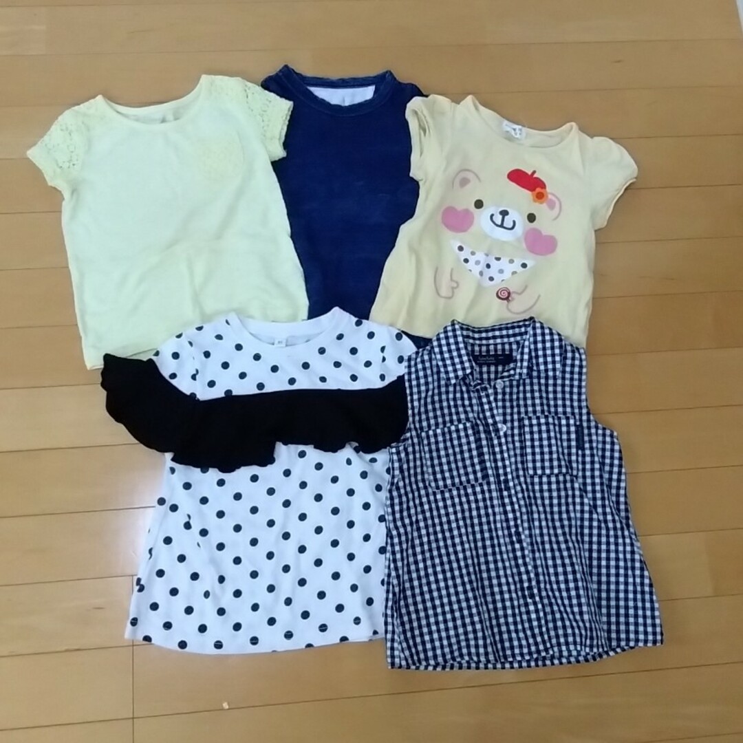 女の子　95　半袖　セット キッズ/ベビー/マタニティのキッズ服女の子用(90cm~)(Tシャツ/カットソー)の商品写真