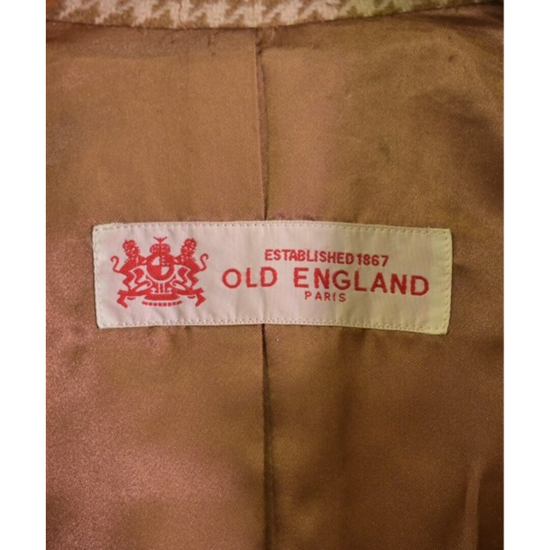 OLD ENGLAND(オールドイングランド)のOLD ENGLAND コート（その他） 38(S位) ベージュ系(千鳥格子) 【古着】【中古】 レディースのジャケット/アウター(その他)の商品写真