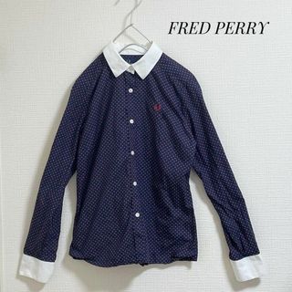 FRED PERRY - フレッドペリー　ブラウス　ドット　レア　ロゴ　コットン　S    春服