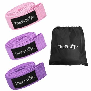 【色:ピンクセット】TheFitLife トレーニングチューブ 筋トレチューブ (トレーニング用品)