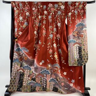 振袖 身丈165.5cm 裄丈69cm 正絹 名品 【中古】(着物)