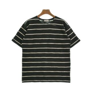 ウエアハウス(WAREHOUSE)のWAREHOUSE Tシャツ・カットソー 36(S位) 黒x白(ボーダー) 【古着】【中古】(カットソー(半袖/袖なし))