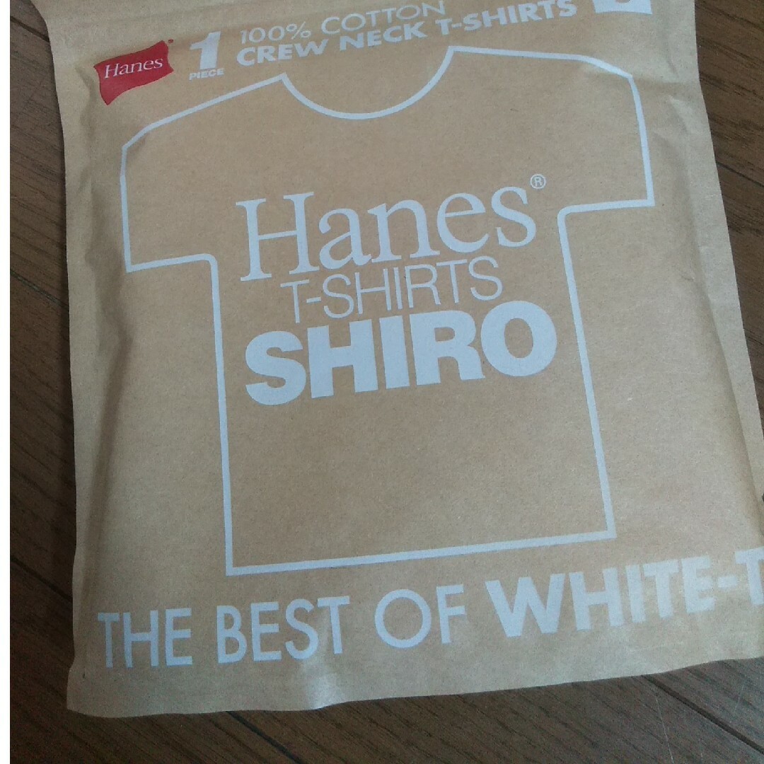 Hanes(ヘインズ)のHANES　SHIRO Tシャツ　ヘインズ　ホワイト　Lサイズ　新品 白 メンズのトップス(Tシャツ/カットソー(半袖/袖なし))の商品写真