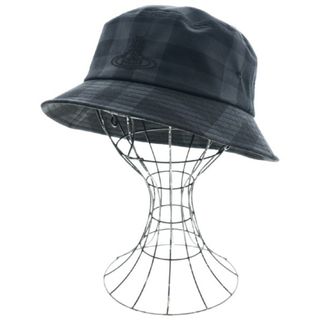 Vivienne Westwood MAN ハット F グレーx黒(チェック) 【古着】【中古】(ハット)