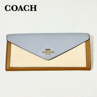 コーチ(COACH)のCOACH コーチ クロスグレインレザー カラーブロック ソフト ウォレット(財布)