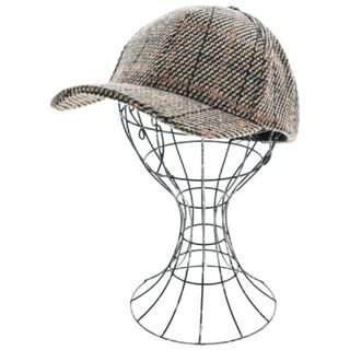 アンソロポロジー(Anthropologie)のAnthropologie キャップ - 茶xオレンジ等(チェック) 【古着】【中古】(キャップ)