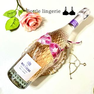 ボトル ランジェリー 花柄 本革 面白グッズ 贈り物 ブラ ワイン 日本酒(インテリア雑貨)